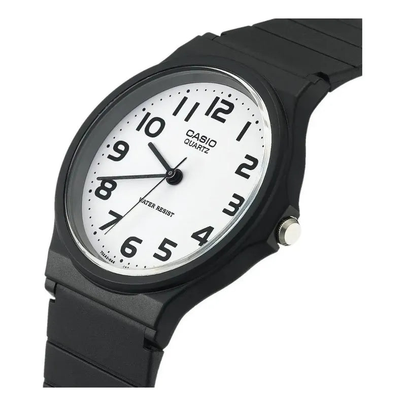 Reloj Pulsera Casio Mq-24-7b2 Con Correa De Resina Color Negro - Fondo Blanco
