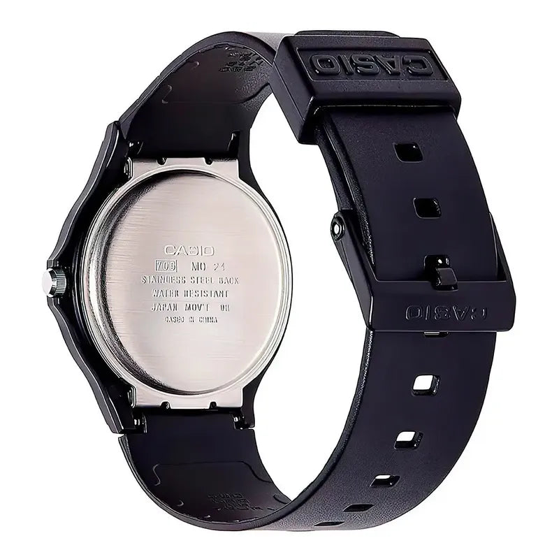 Reloj Casio Mq-24-7e Analógico De Resina Con Malla Negra Negro Blanco
