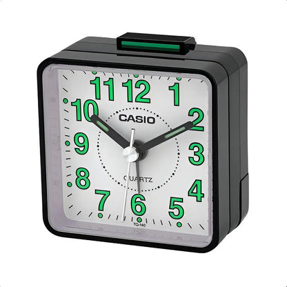 Reloj Despertador Casio Tq-140-1bdf Numeros Grandes Analogo Luz Color Negro/blanco