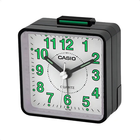 Reloj Despertador Casio Tq-140-1bdf Numeros Grandes Analogo Luz Color Negro/blanco