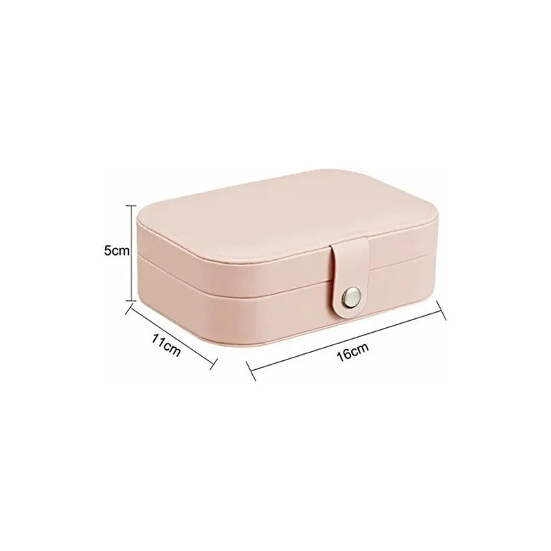 Caja Joyero Alhajero Organizador De Accesorios Bijouterie Color Rosa