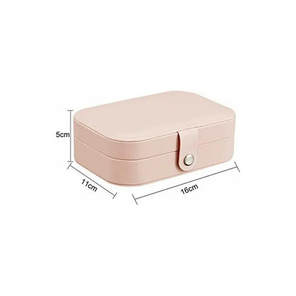 Caja Joyero Alhajero Organizador De Accesorios Bijouterie Color Rosa