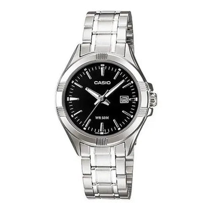 Reloj Casio Mujer Ltp-1308d-1avdf Plateado Negro
