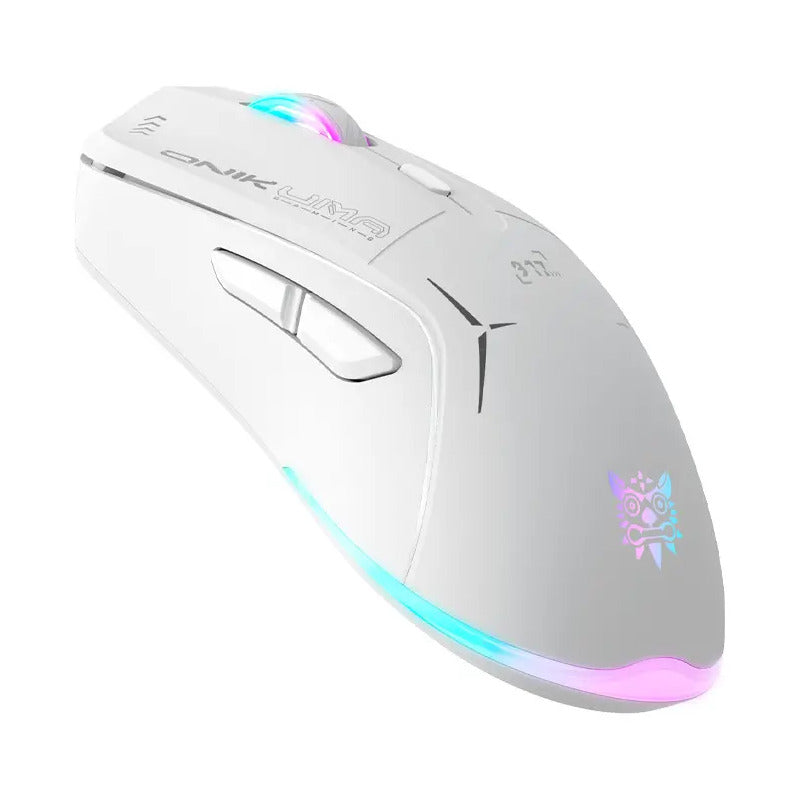 Mouse Gamer Inalámbrico Onikuma 7 Botones 4800dpi Rgb Recarg Color Blanco