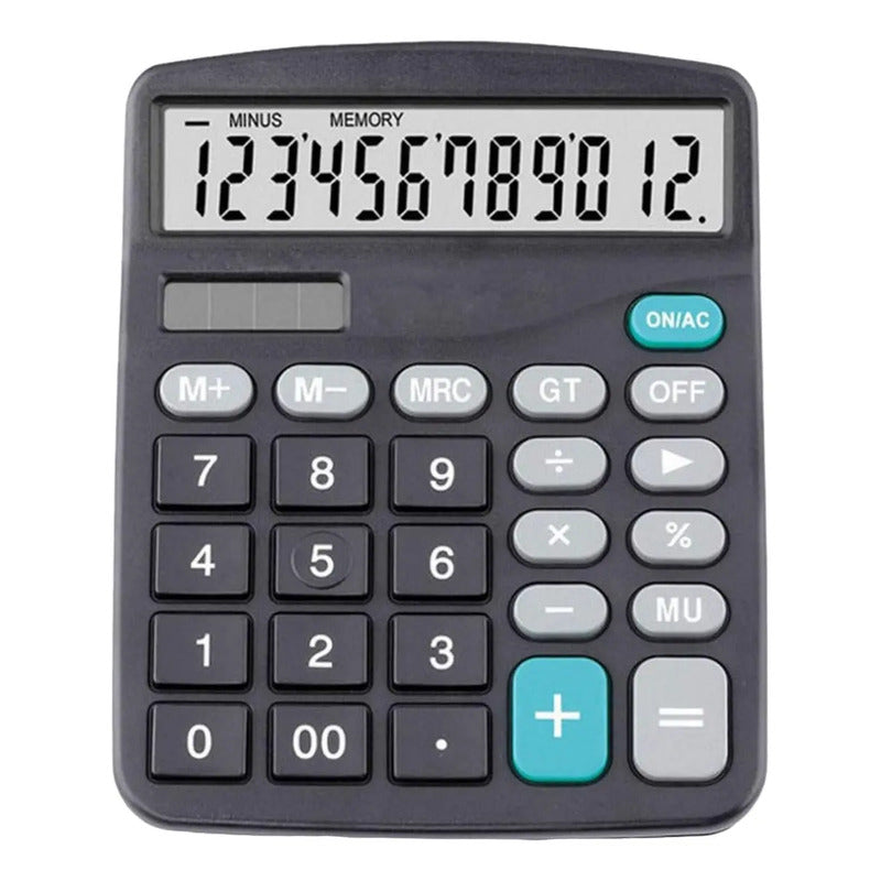 Calculadora Básica Irm 837b 12 Dígitos Portátil Números Grandes Negro