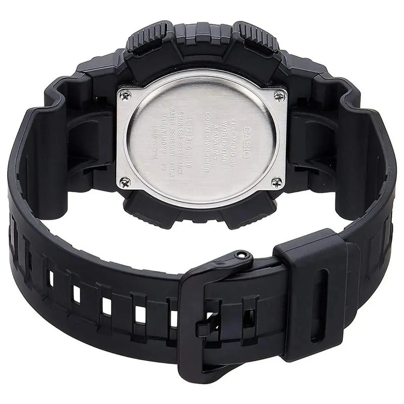 Reloj Casio Anadigi Para Hombre, Aeq-110w-1avdf-br, Correa De Color Negro Negro 3