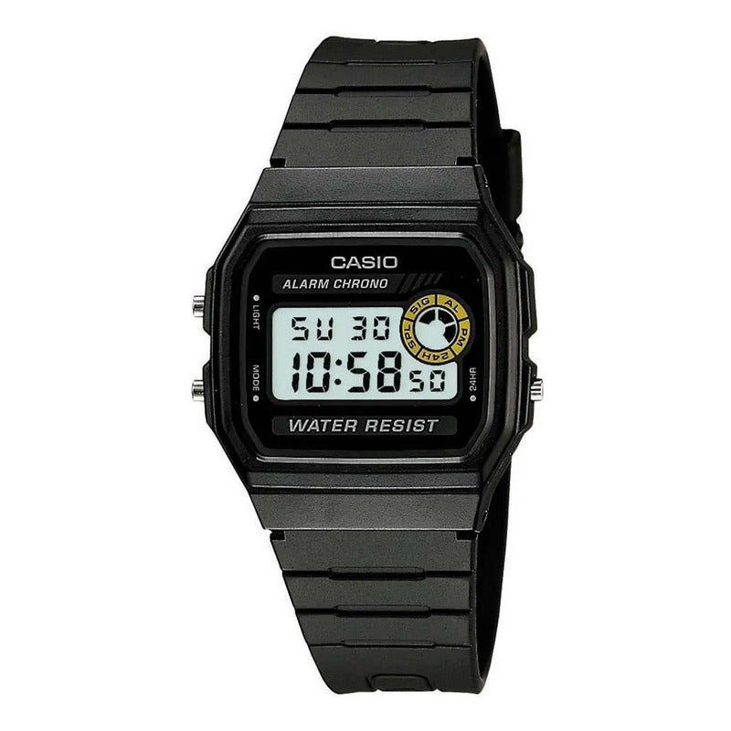 Reloj Casio F-94wa-8d Negro Cuadrado Digital Vintage Preto Celeste