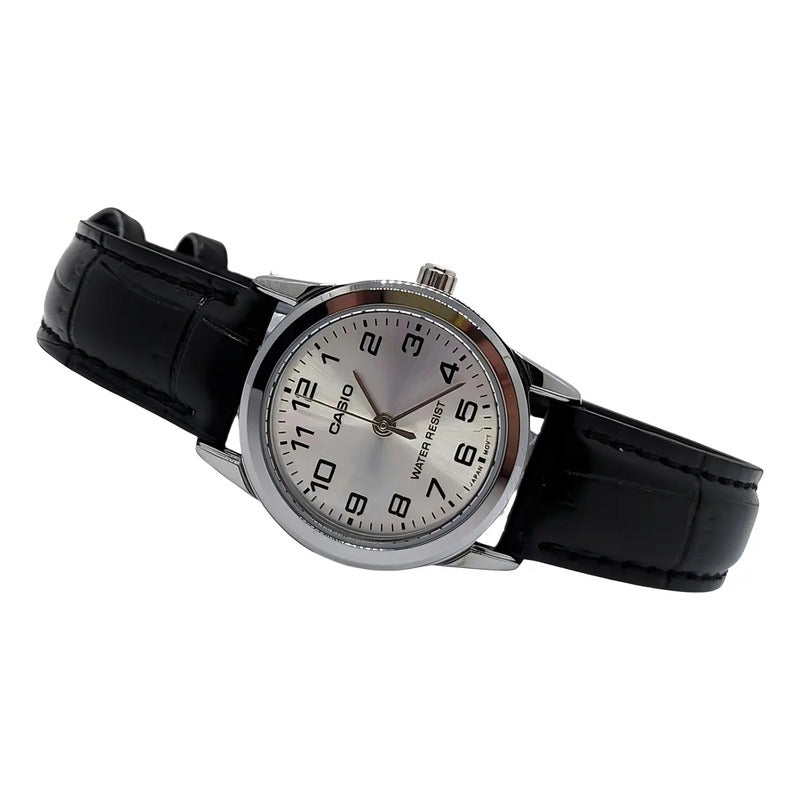 Reloj Casio Dama Ltp-v001l-7b Negro Plateado