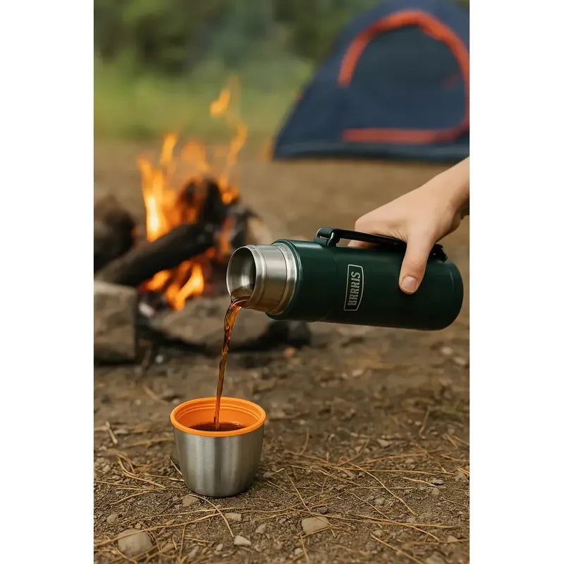 Termo Liquido Acero Inox King 1,2l Matt Green Verde Musgo