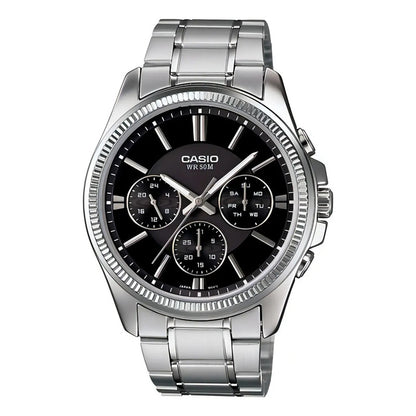 Reloj Casio Hombre Mtp-1375d-1avdf Plateado Negro