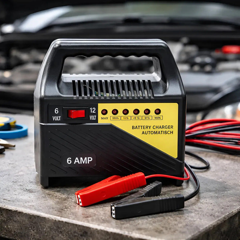 Cargador De Batería 6v/12v 6 Amperios Para Autos Motos