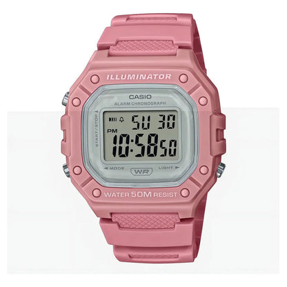 Reloj Deportivo Casio W-218hc-4av Rosa Gris