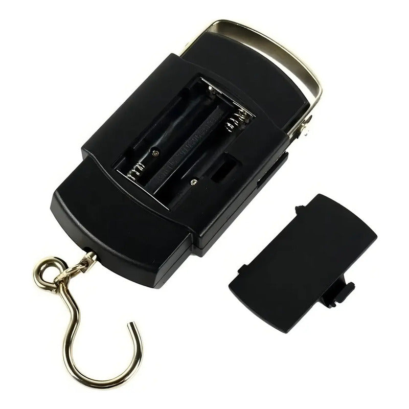 Balanza Pesa Mano Digital Electronica Colgante Portatil Lcd Color Negro