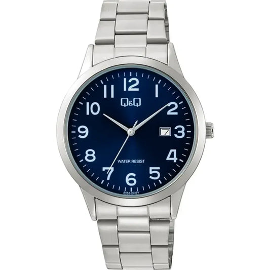 Reloj Q&q A45a-002py Mujer - Análogo Plateado Azul