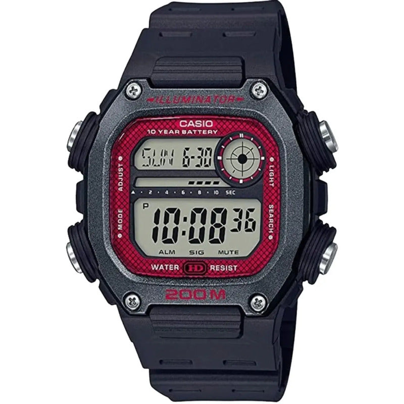 Reloj Casio Digital Deportivo Para Hombre, Con Resistencia Al Agua De 200m Negro