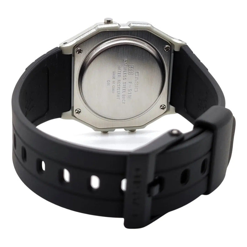 Reloj Casio Vintage F91wm-7adf Negro Gris Plateado