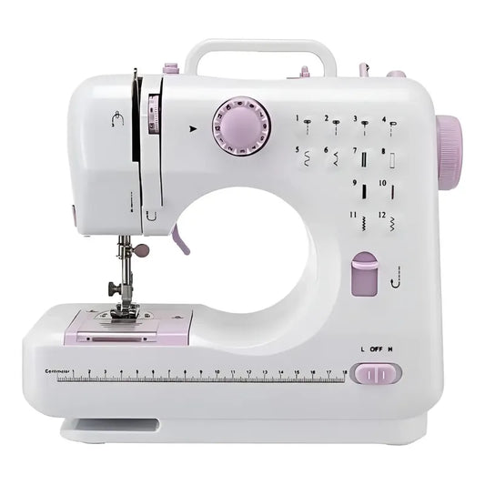 Maquina De Coser Mini Multifuncional Sm-505l Blanco
