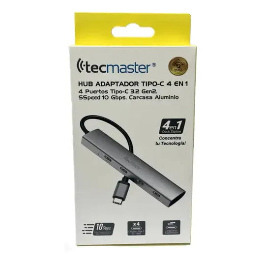 Hub Tipo-c X4 Usb-c Tecmaster Tm-100554
