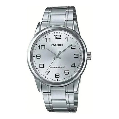 Reloj Pulsera Casio Mtp-v001d-7bu Con Correa De Acero Inoxidable Color Plateado