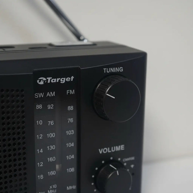 Radio Portátil Target Bluetooth Usb Am/fm/sw Negro Conexión Sd Cf15