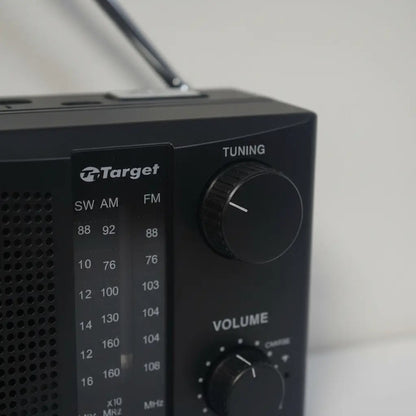 Radio Portátil Target Bluetooth Usb Am/fm/sw Negro Conexión Sd Cf15