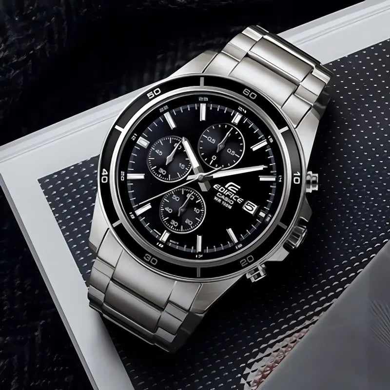 Reloj Hombre Casio Edifice Efr-526d-1a Agente Oficial Caba Gris Negro