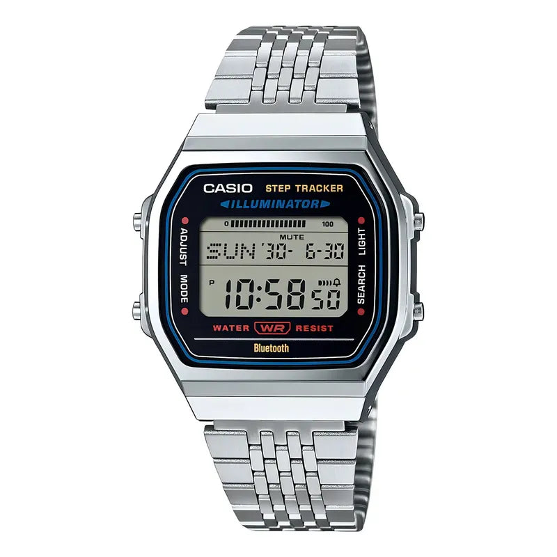 Reloj Casio Abl-100we-1adf Digital Con Alarma Y Cronógrafo Para Adultos Plateado Negro