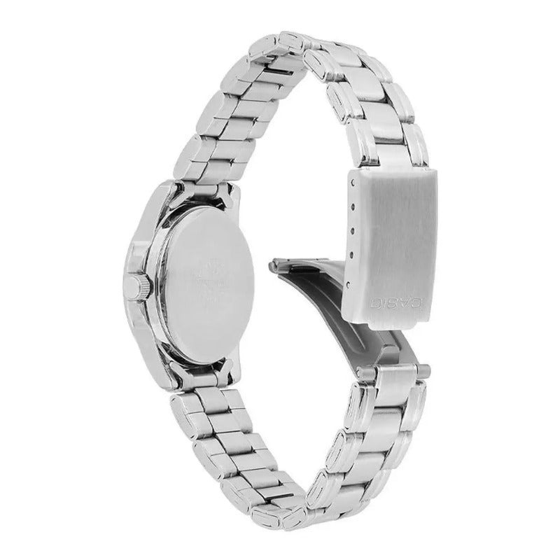 Reloj Pulsera Casio Ltp-1215a-7a Con Correa De Acero Inoxidable Color Plateado