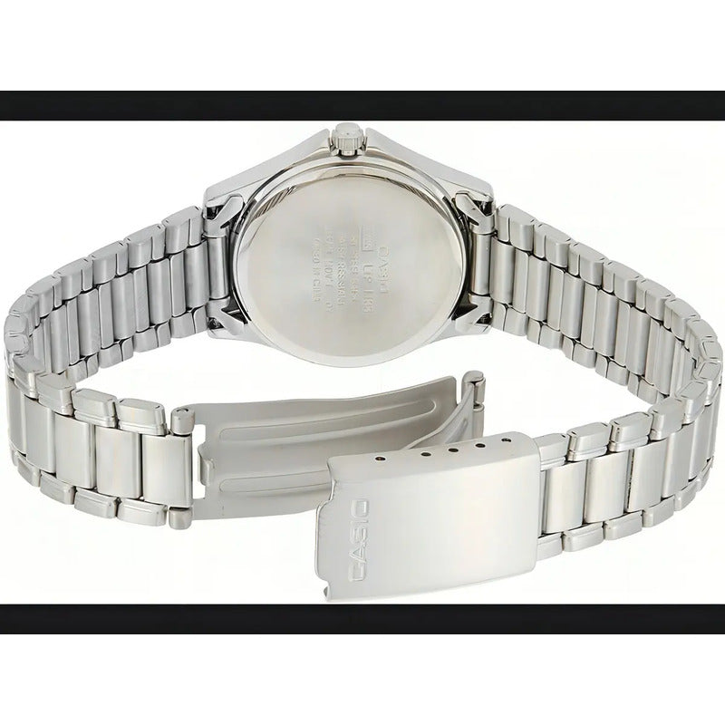 Reloj Casio Mujer Ltp-1183a-2adf Plateado Azul Oscuro