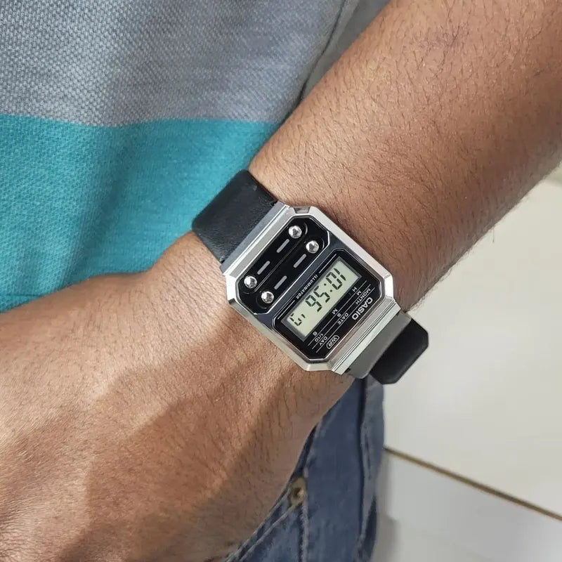 Reloj Unisex Plateado Casio Digital A-100wel-1adf-sc Negro