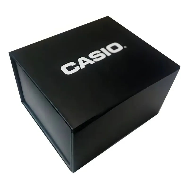 Reloj Casio Analógico Para Hombre Con Correa Verde Y Resistencia Al Agua De 100 M Negro
