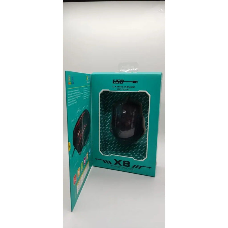 Mouse Gaming X8 Genérico Negro