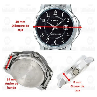 Reloj Casio De Mujer Analógico Con Correa De Acero Inoxidable Y Fondo Azul Plateado Azul Ltp-v004d-2b