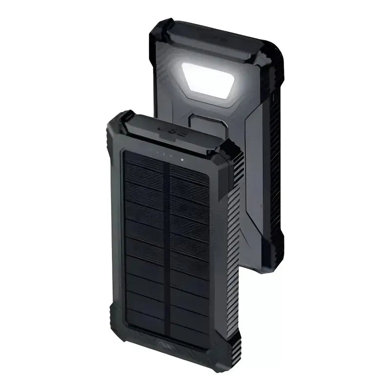 Cargador Portátil Solar Mlab De 10.000 Mah, Batería Externa Con Carga Rápida Y Linterna Negro