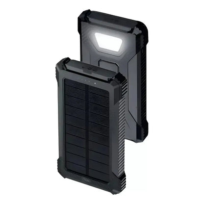 Cargador Portátil Solar Mlab De 10.000 Mah, Batería Externa Con Carga Rápida Y Linterna Negro