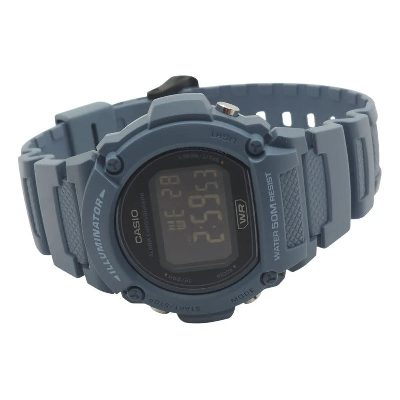Reloj Pulsera Digital Casio W-219hc-2bvdf Color Azul Negro