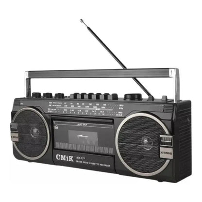 Radio Cassette Retro Portátil Usb Bluetooth Negro