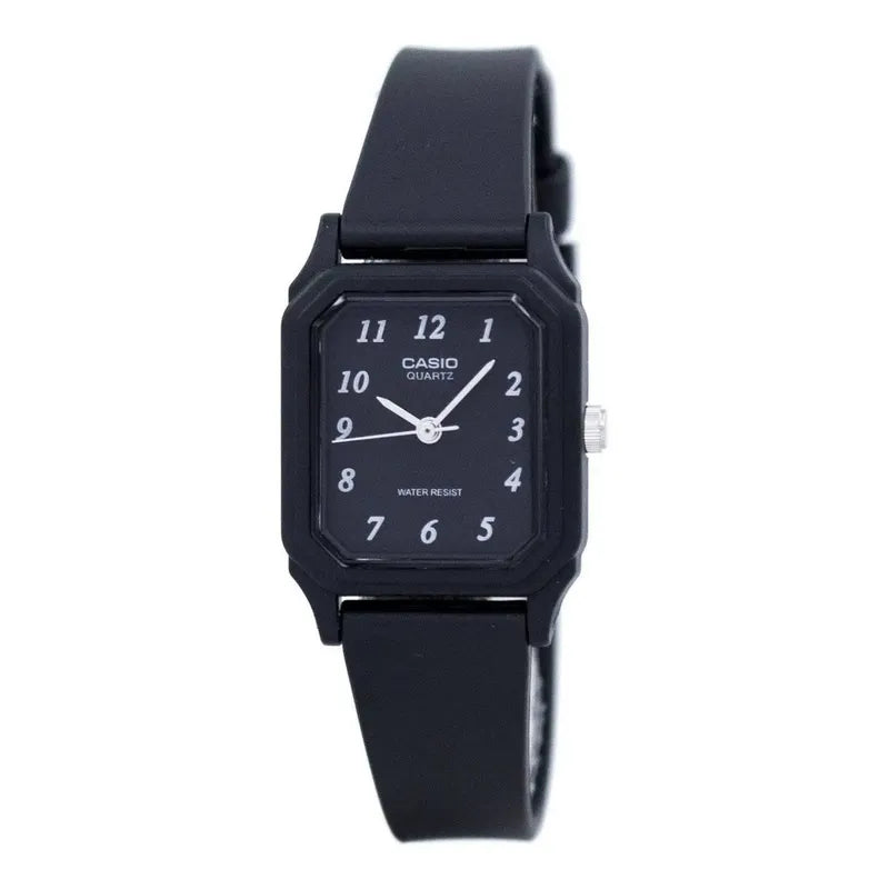 Reloj Casio Clásico Para Mujer, Con Correa Negra Y Fondo Blanco Negro