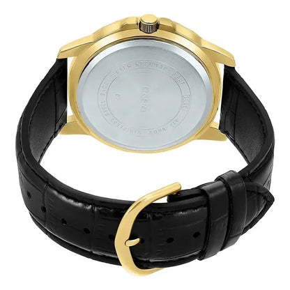 Reloj Hombre Casio Mtp-vd01gl-1ev Negro Analogo / Bisel Dorado