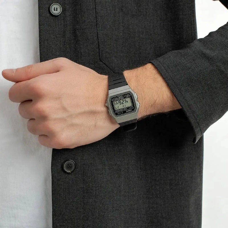 Reloj Casio Vintage F91wm-7adf Negro Gris Plateado
