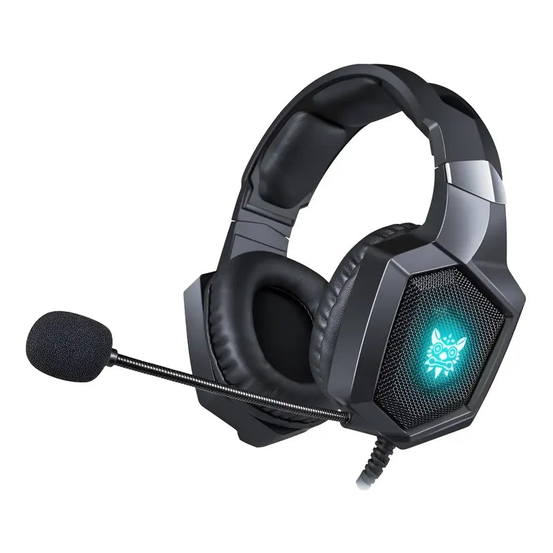 Auriculares Gamer Onikuma Gamer K8-v Negro Con Luz Led