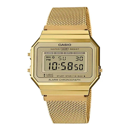 Reloj Casio, Vintage, Delgado, Dorado, Para Mujer, A700wmg-9adf