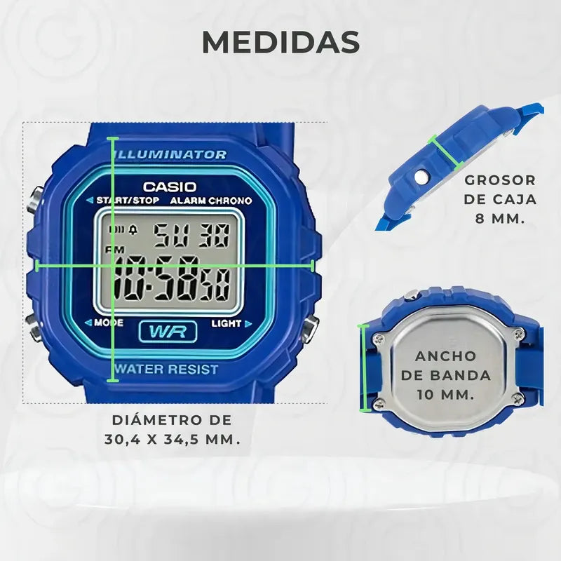 Reloj Casio La-20wh-2a Unisex Digital Azul Correa