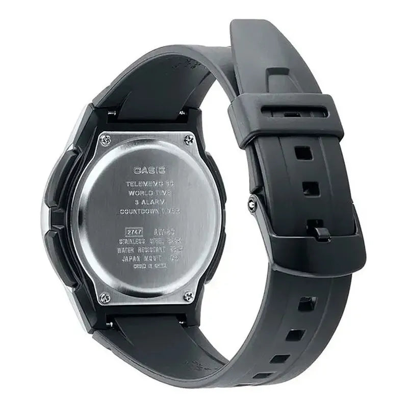 Reloj De Pulsera Casio Collection Aw-80-1a Negro Plateado/negro