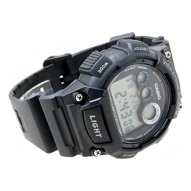 Reloj Casio Modelo: W-735h-1a Negro Sumergible