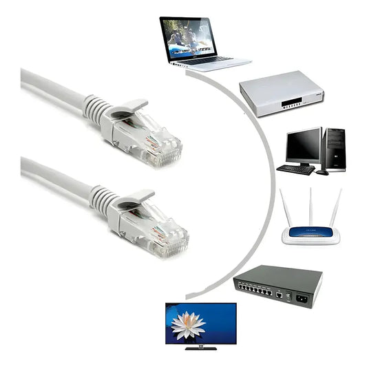 Cable De Conexión Irm Rj45 Cat6 30 Metros Gris Claro