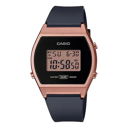 Casio Lw-204-1a Digital Negro Bisel Rosa