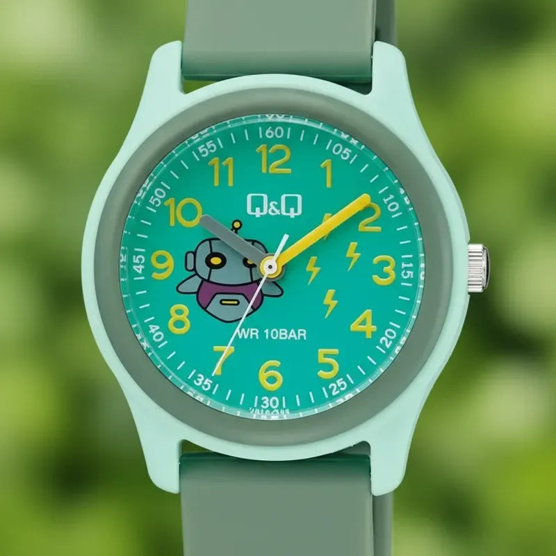 Reloj Niño Q&q Vs50j006y Resistente Verde Agua