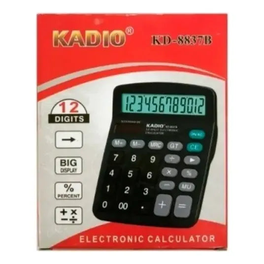 Calculadora Kadio 8837 B Color Negro