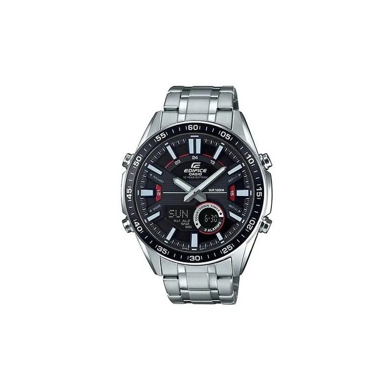 Reloj Casio Edifice Efv-c100d-1a Novedad Agente Oficial Caba Plateado Negro